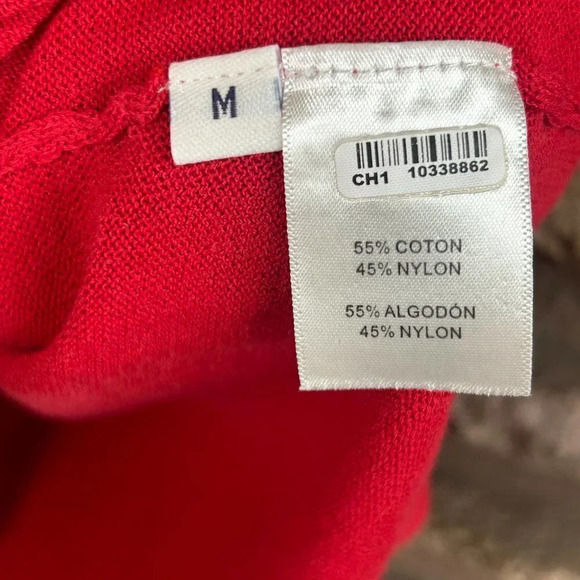 Doncaster Red Pleated Front Scoop Neck Knit Sweater Top - Picture 2 of 4